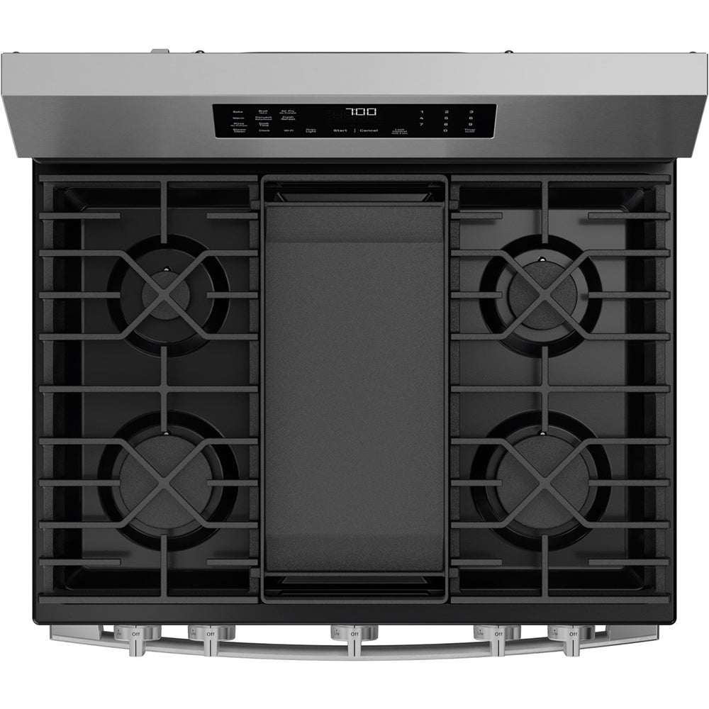 5.3 CuFt Smart Freestanding Convection Gas Range in Stainless Steel with No Preheat Air Fry and EasyWash™ Oven Tray