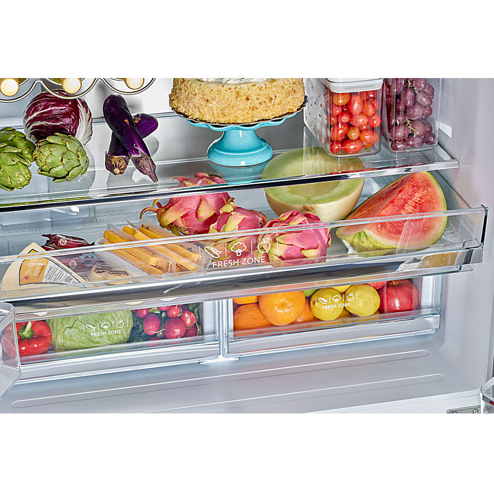 21.4 CuFt Wide Counter Depth Refrigerator in Summer Mint Green
