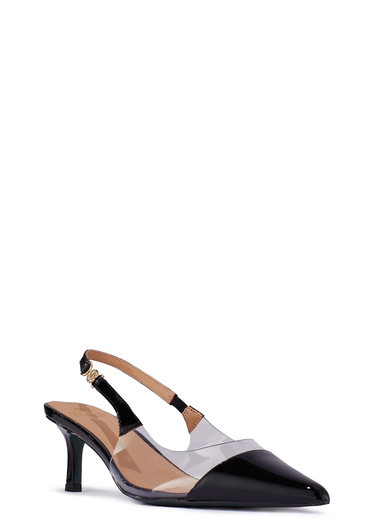 Regency Kitten Heel (Clear Black)