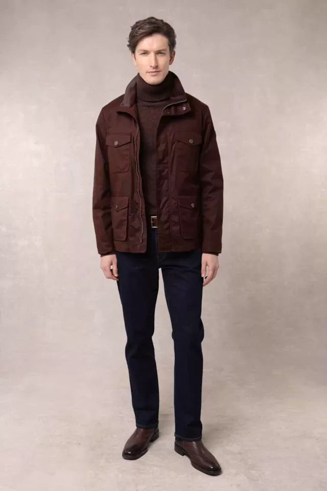 Four Pocket Wax Jacket (Chocolate)
