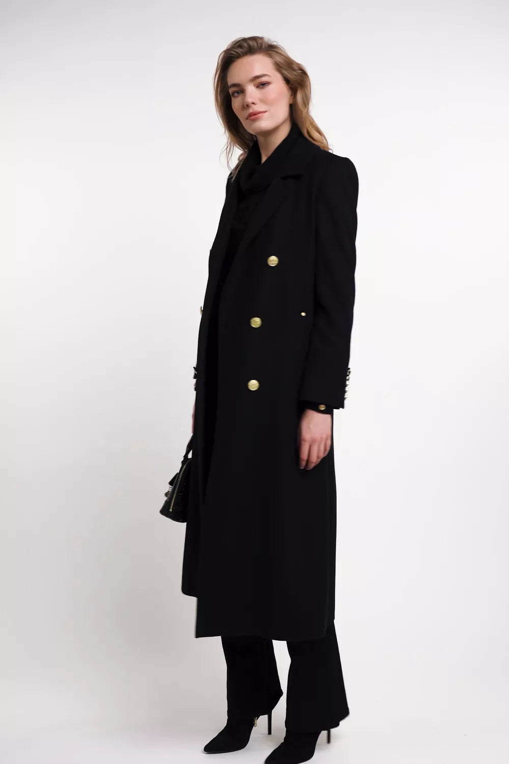 Daisy Roll Neck Knit (Black)
