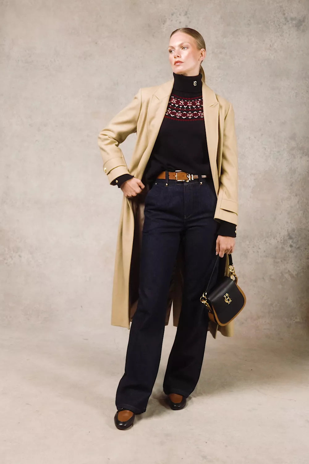 Jennifer Roll Neck Knit (Ink Navy)