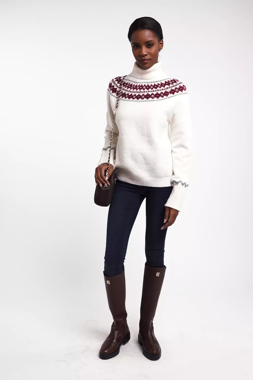 Jennifer Roll Neck Knit (Natural)