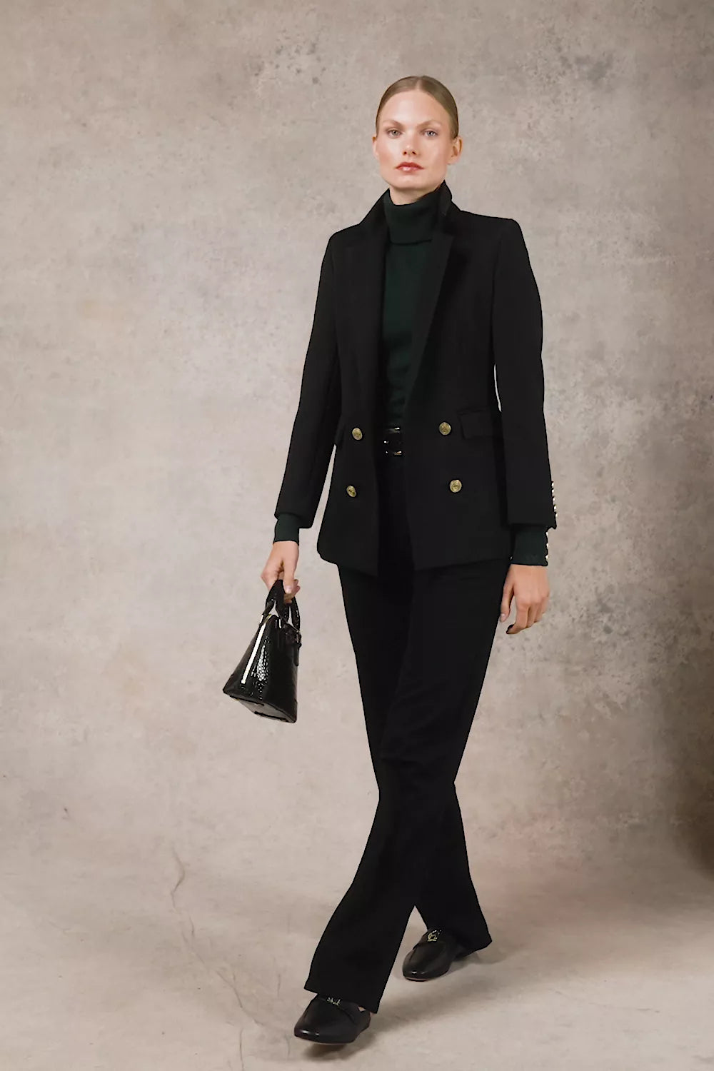 Victoria Cashmere Roll Neck (Emerald)