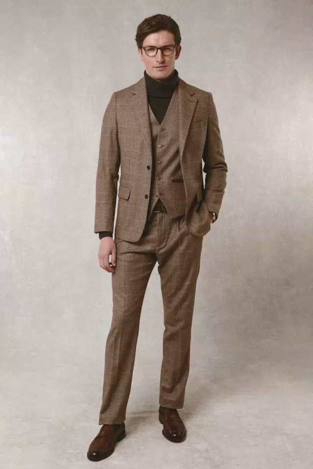 The Classic Trouser (Clarence Check Forest)