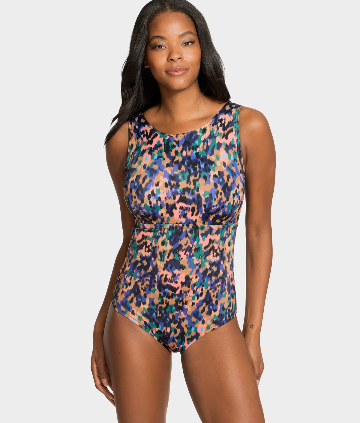 The Slimming High-Neck Underwire One-Piece Swimsuit