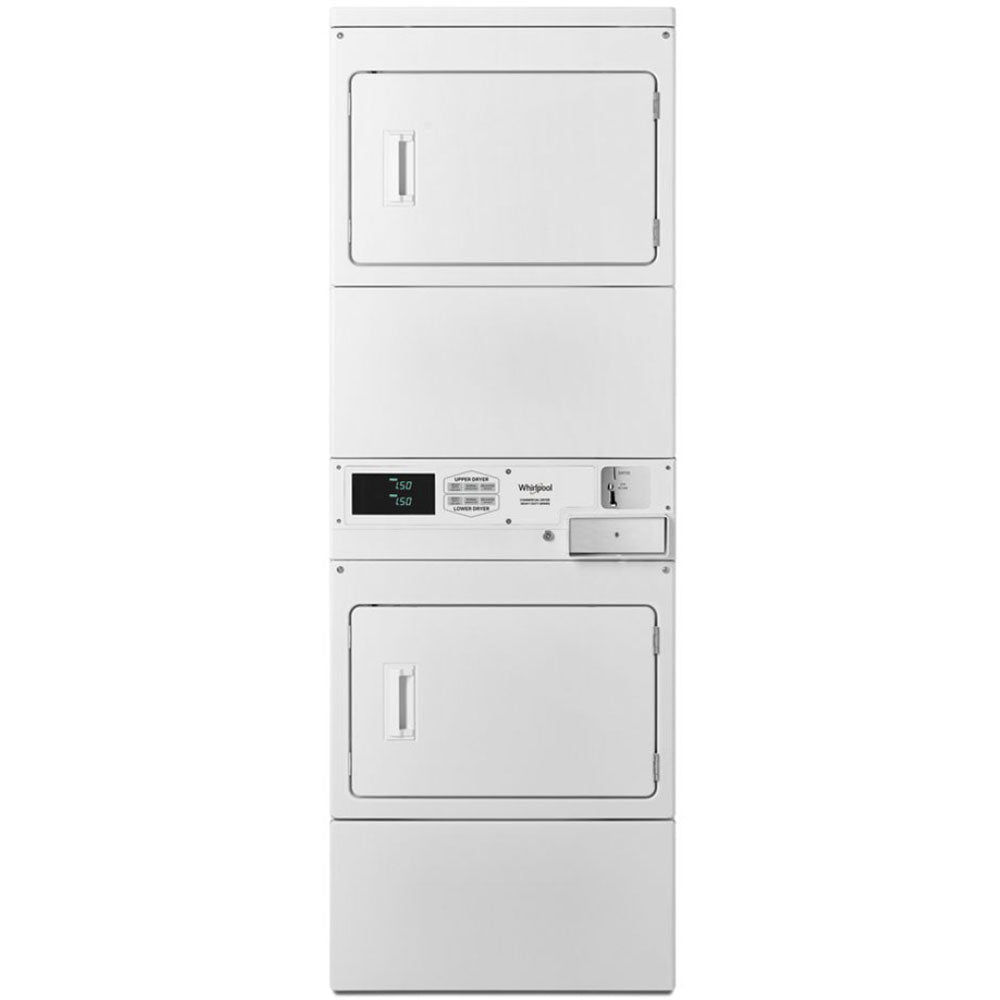 7.4 CuFt Commercial Gas Stack Dryer with Factory-Installed Coin Drop and Coin Box