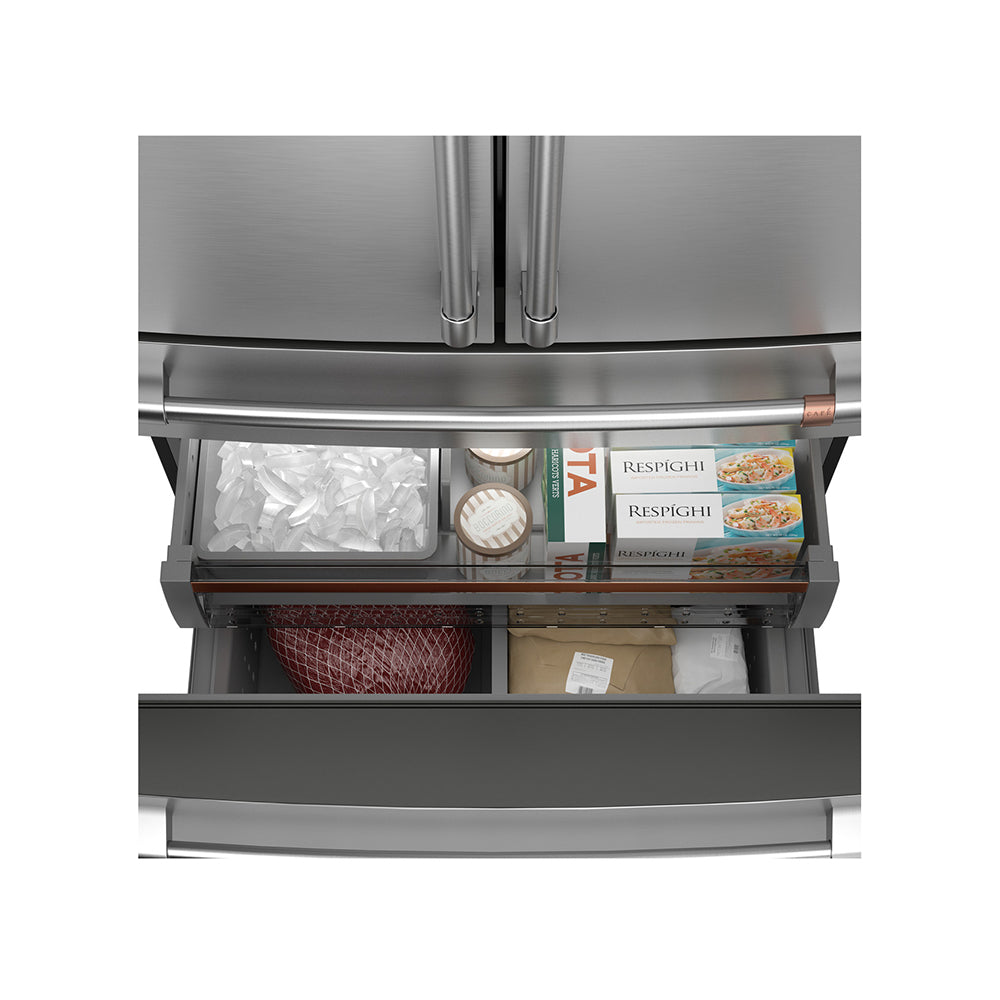 28.7 CuFt Smart 4-Door French Door Refrigerator in Stainless Steel with Dual-Dispense AutoFill Pitcher