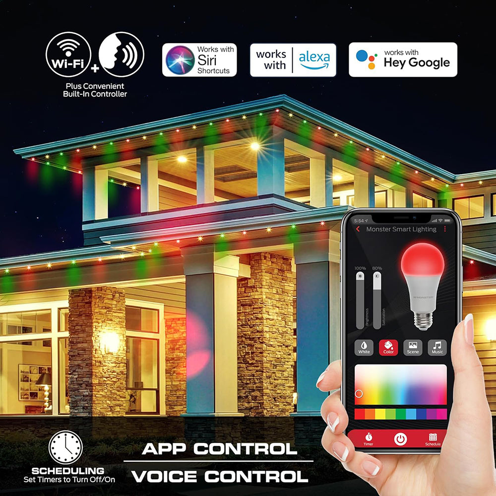 100ft Smart Permanent Outdoor Lights