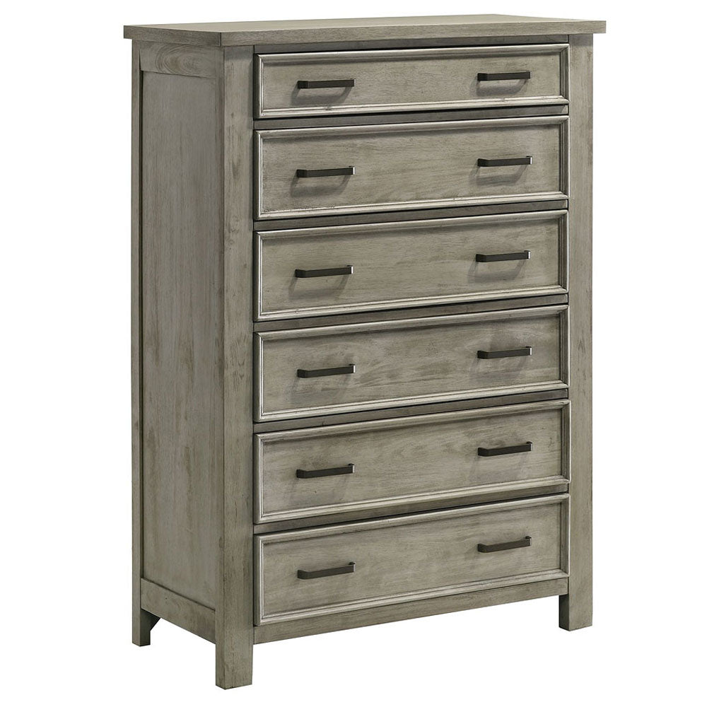 Finlay 6 Drawer Chest- Drift Gray