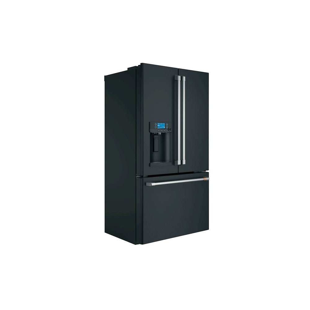 22.1 CuFt Smart Counter Depth French Door Refrigerator In Matte Black With Hot Water Dispenser