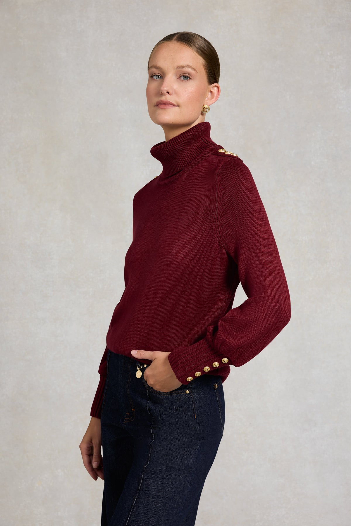 Chamonix Roll Neck Knit (Wine)