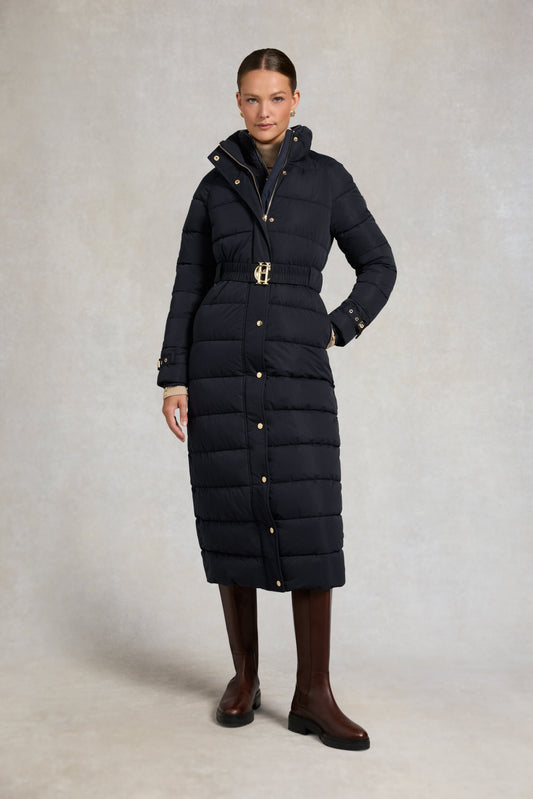 Arosa Luxe Longline Coat (Ink Navy)