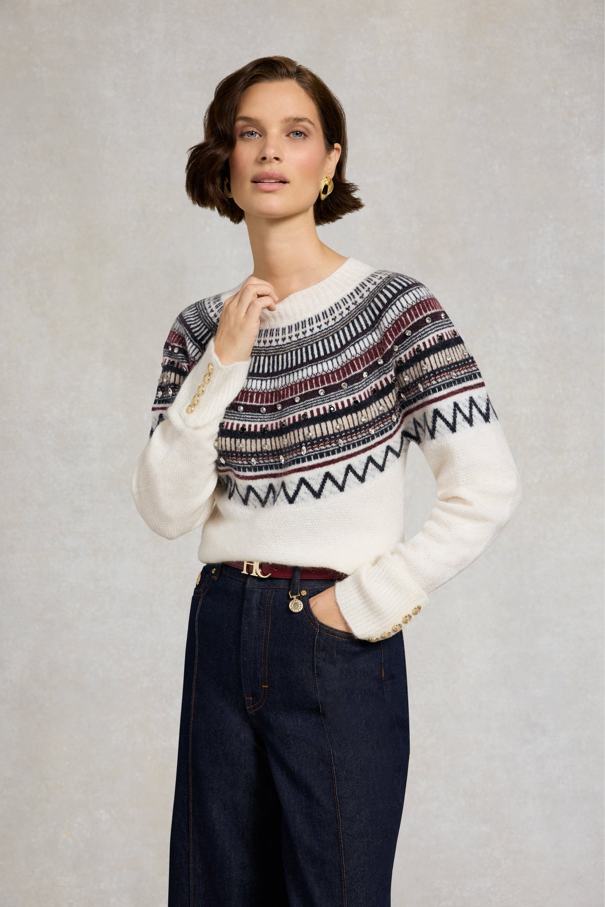 Jasmine Crew Neck Knit (Natural)