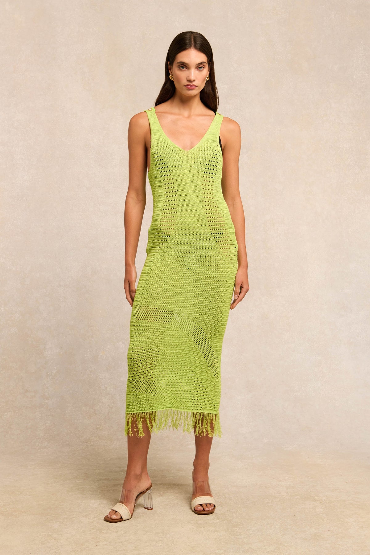 Darcie Beach Dress (Lime)