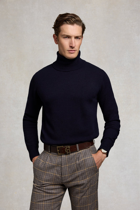 Byron Roll Neck Knit (Navy)