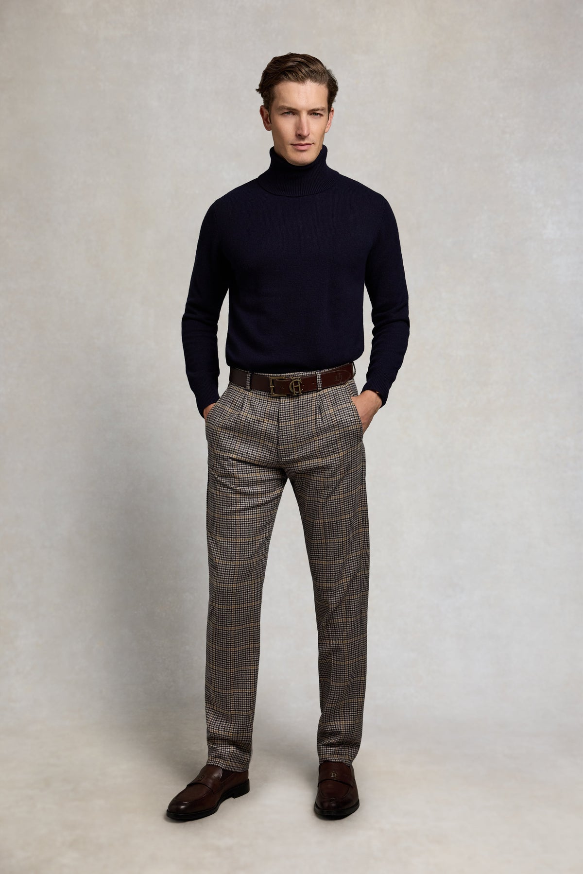 Byron Roll Neck Knit (Navy)