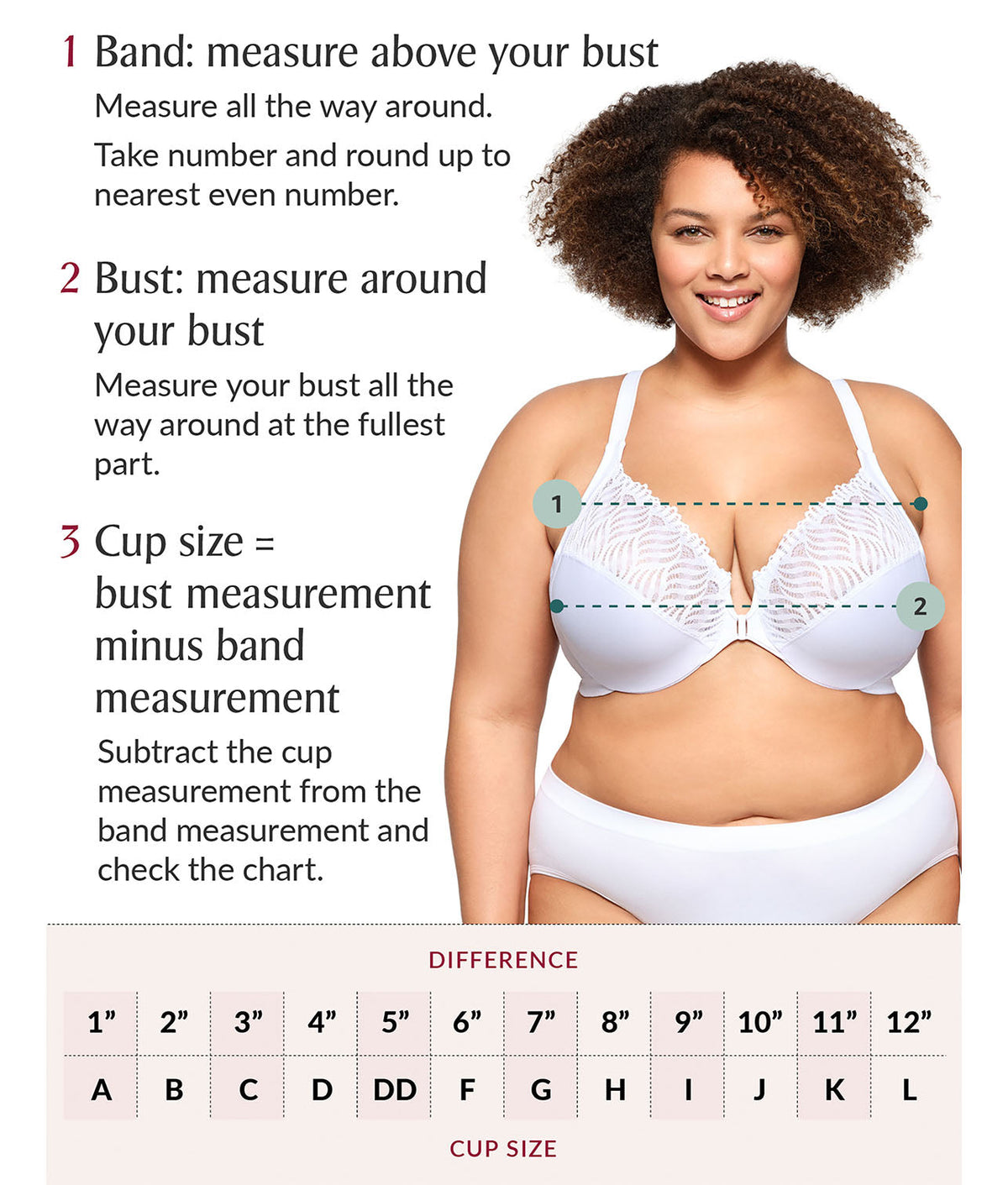 WonderWire Front-Close Posture Back Lace Bra
