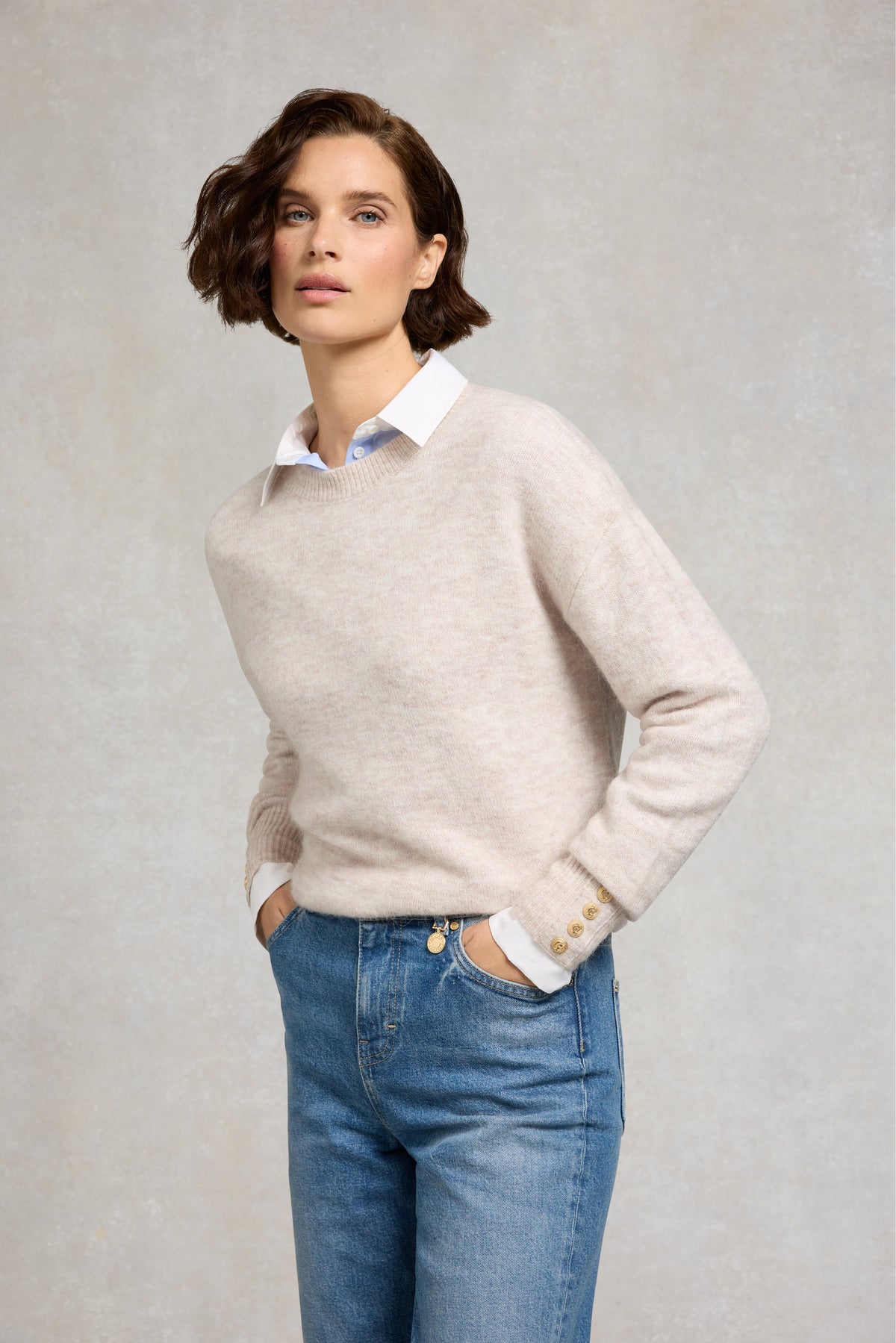 Tori Crew Neck Knit (Barley)