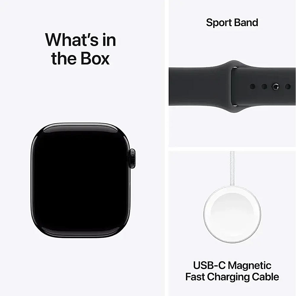 Watch Series 11 (GPS) 46mm Jet Black Aluminum Case with Black Sport Band - M/L