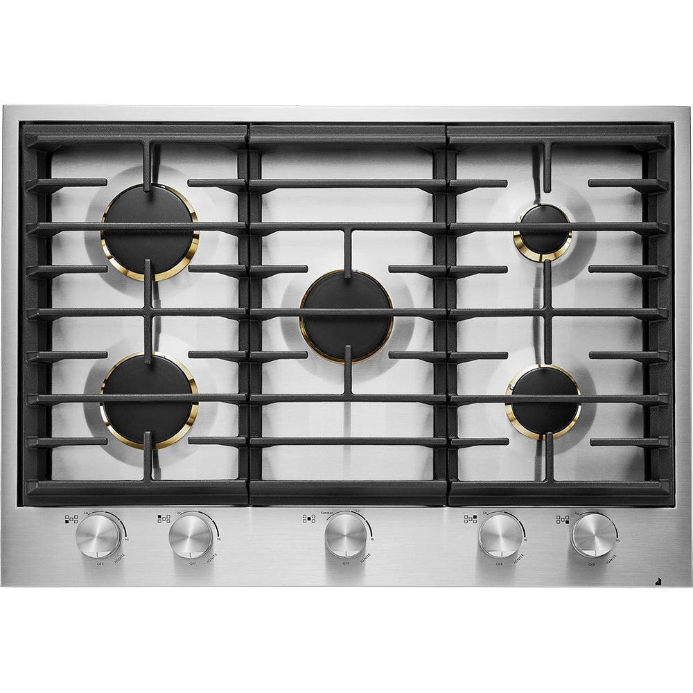 30" Euro-Style 5-Burner Gas Cooktop in Stainless Steel