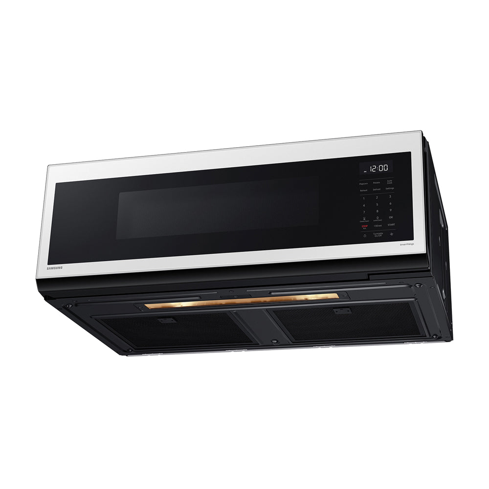 BESPOKE 1.1 CuFt SLIM Over-the-Range Microwave in White Glass