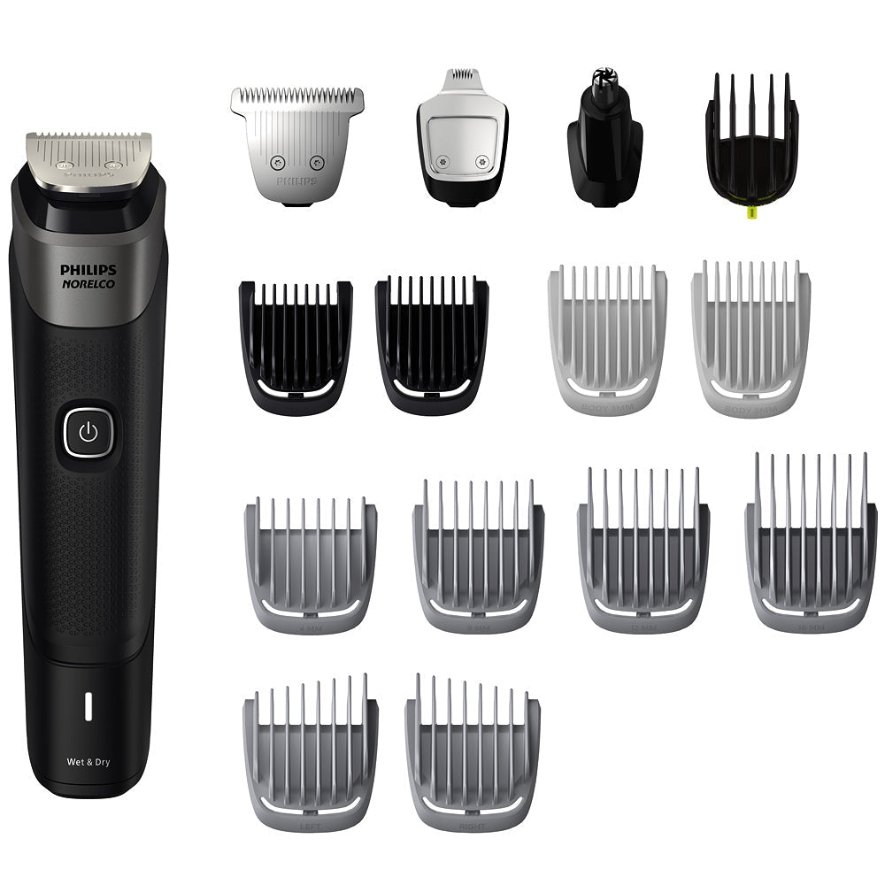 Multigroomer Series 5000 18-Piece, Beard, Face, Hair, Body Hair Trimmer for Men