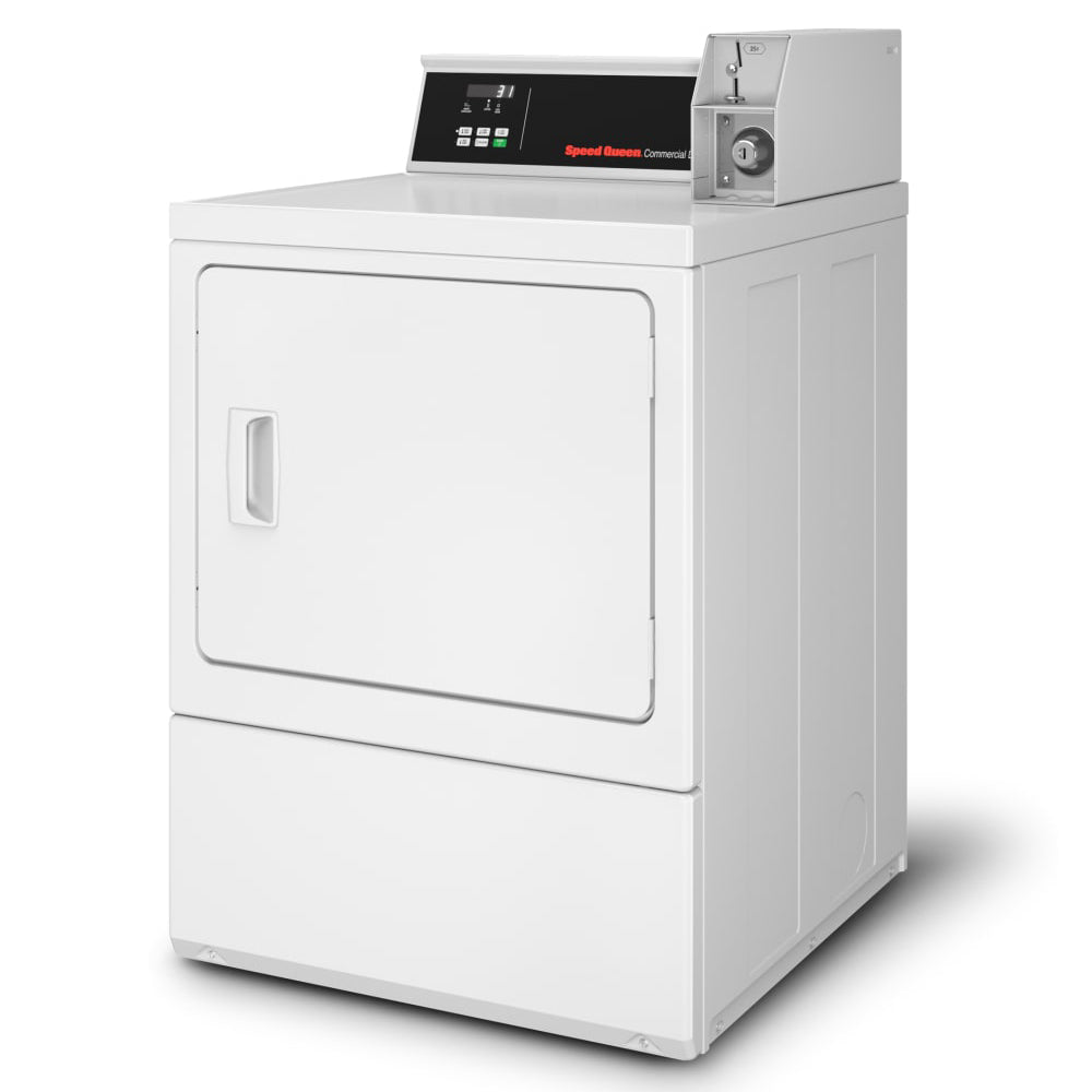 27-inch Coin Operated Commercial Gas Dryer - White