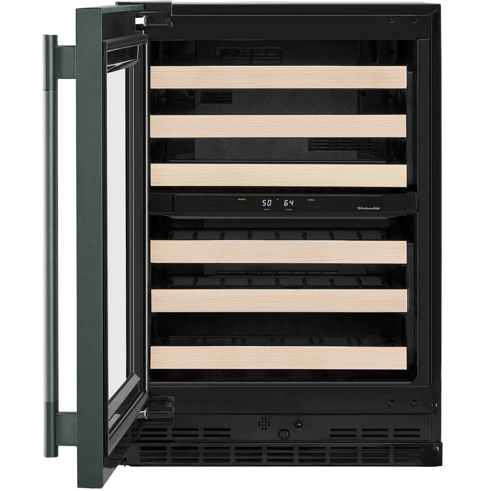 24" Undercounter Wine Cellar with Full-Extension Wood-Front Racks