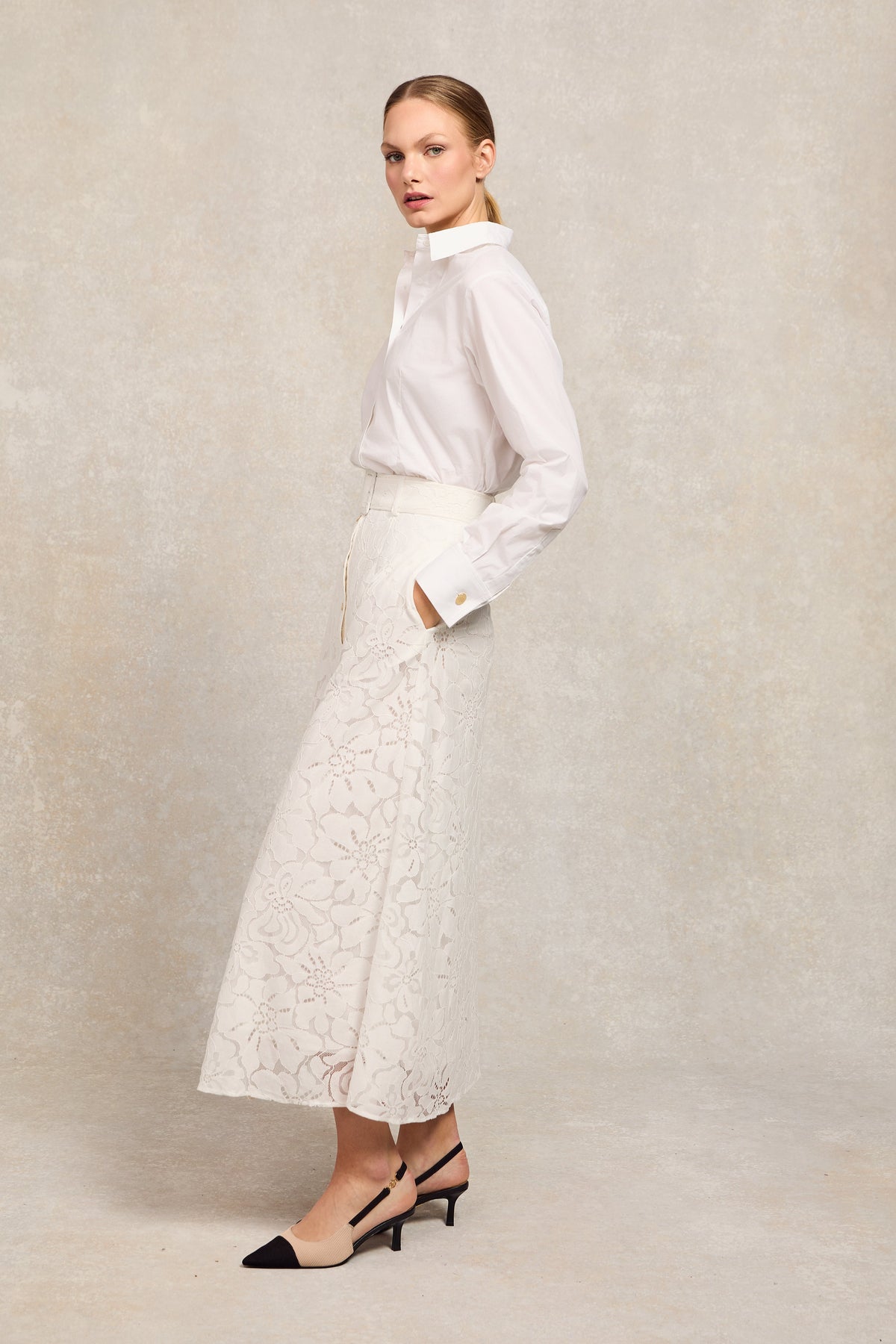 Annabel Lace Skirt (White)