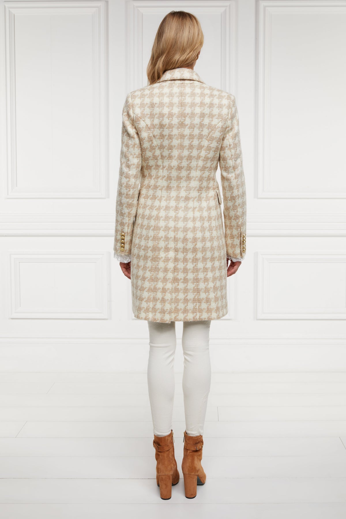 Knightsbridge Coat (Camel Houndstooth)
