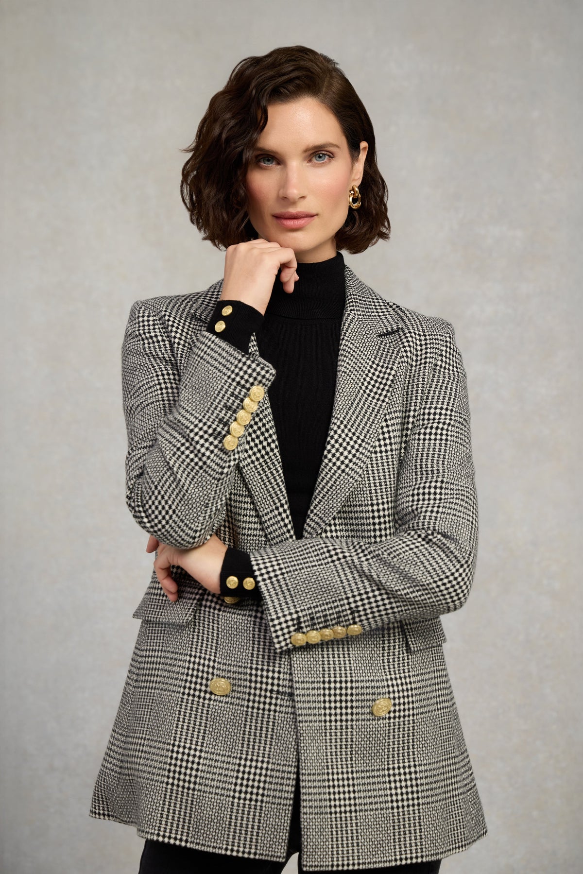 Double Breasted Blazer (Prince of Wales Mono)