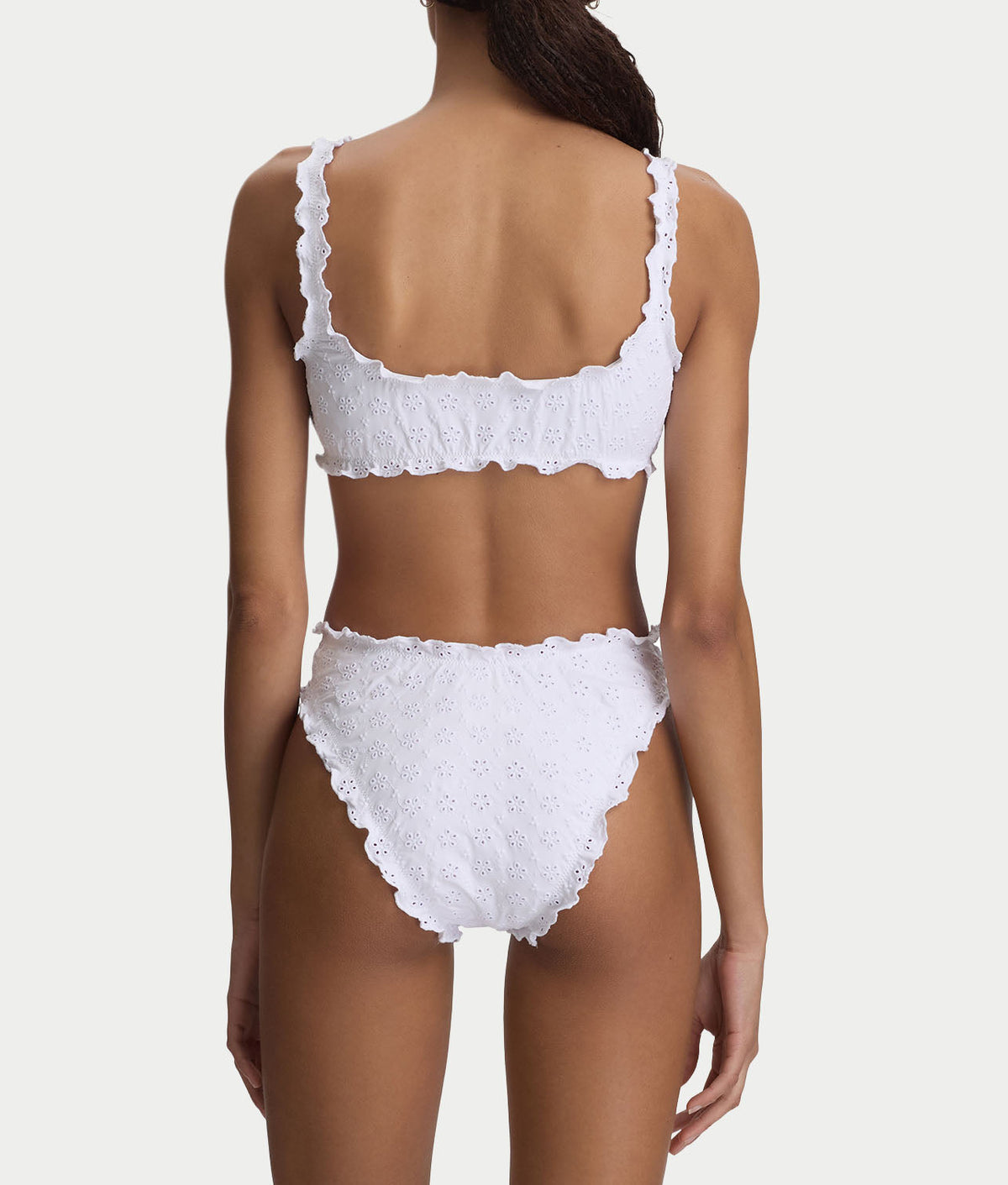 Eyelet Hi-Cut Bikini Bottom