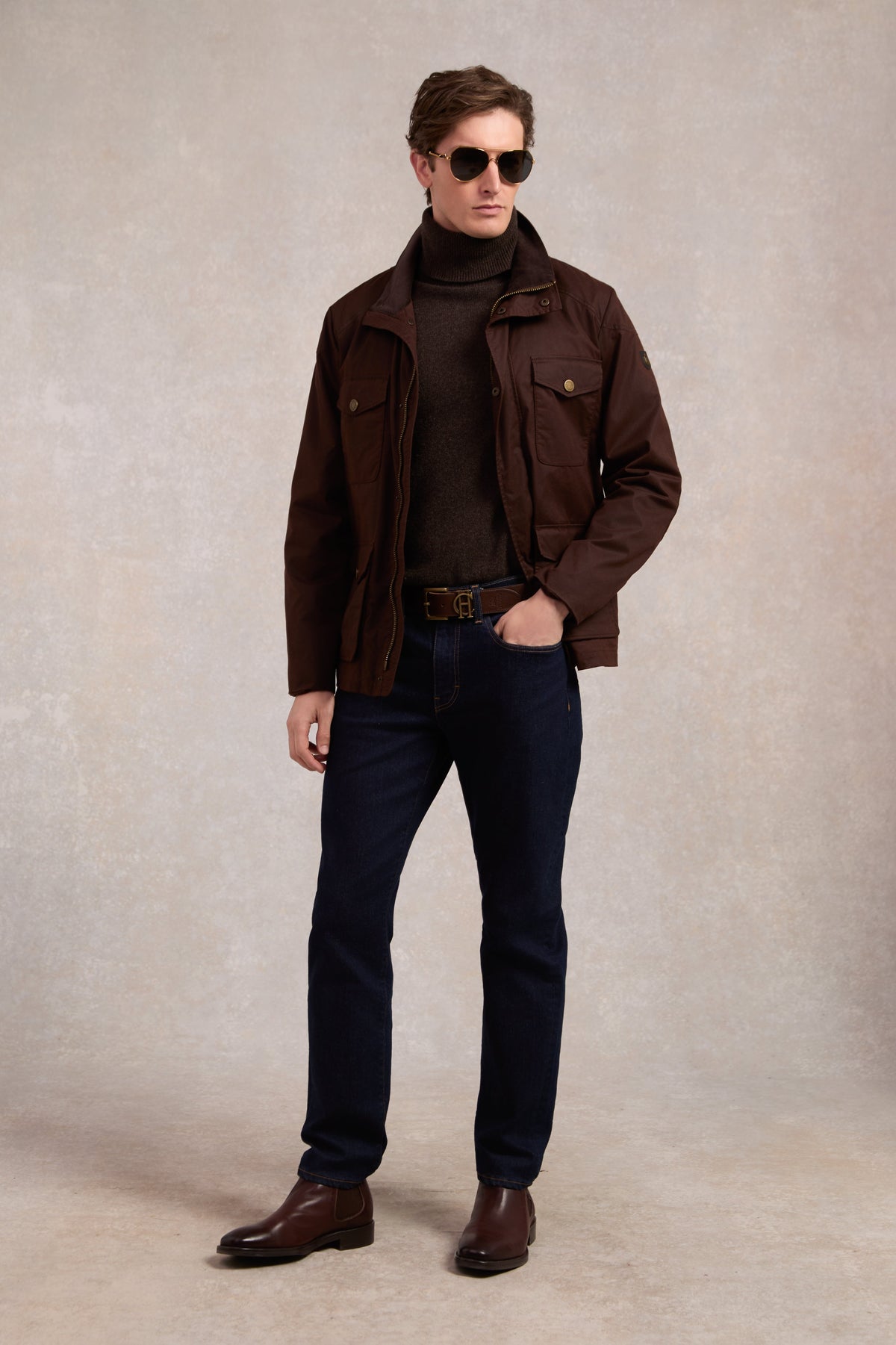 Four Pocket Wax Jacket (Chocolate)
