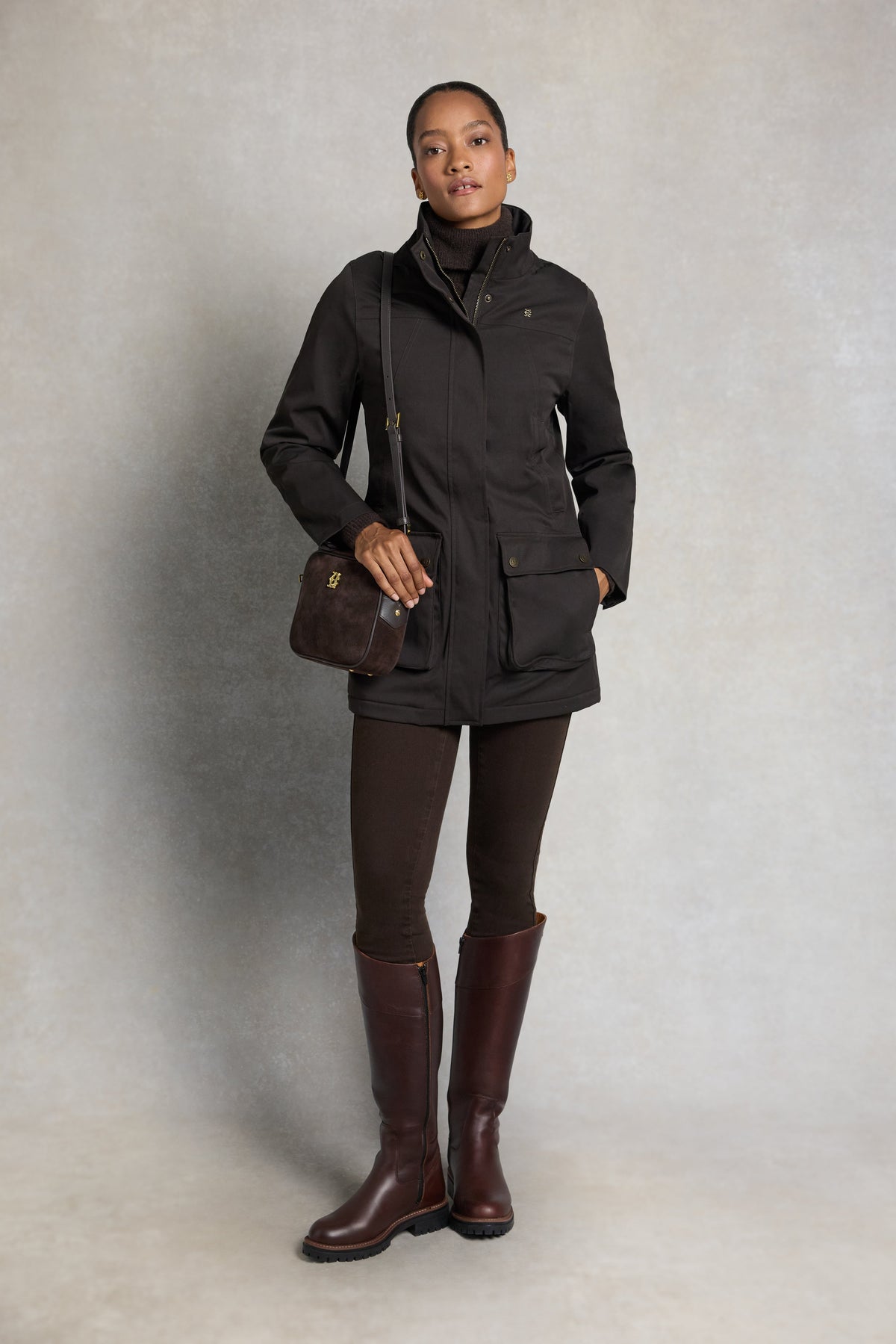 Country Camera Bag (Chocolate Suede)