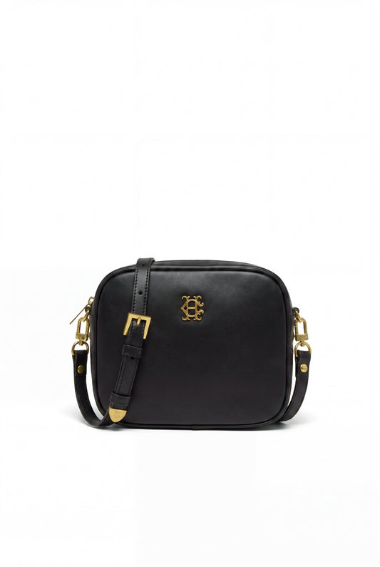 Country Camera Bag (Black Leather)