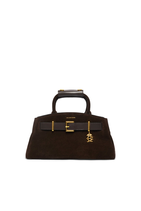 Milan Mini Tote (Chocolate Suede)
