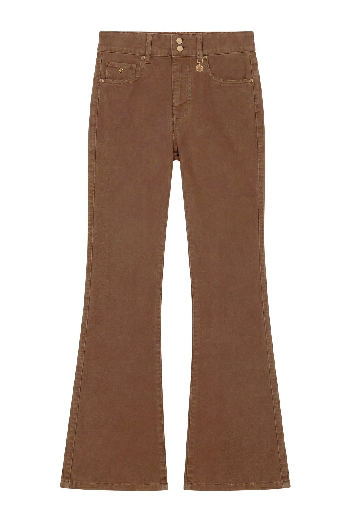 High Rise Flare Jean (Chestnut)