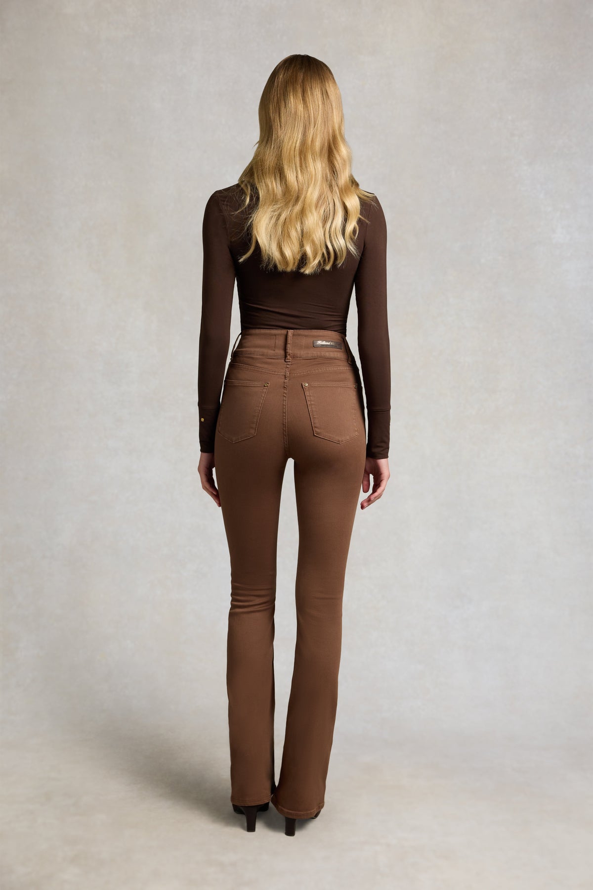 High Rise Flare Jean (Chestnut)