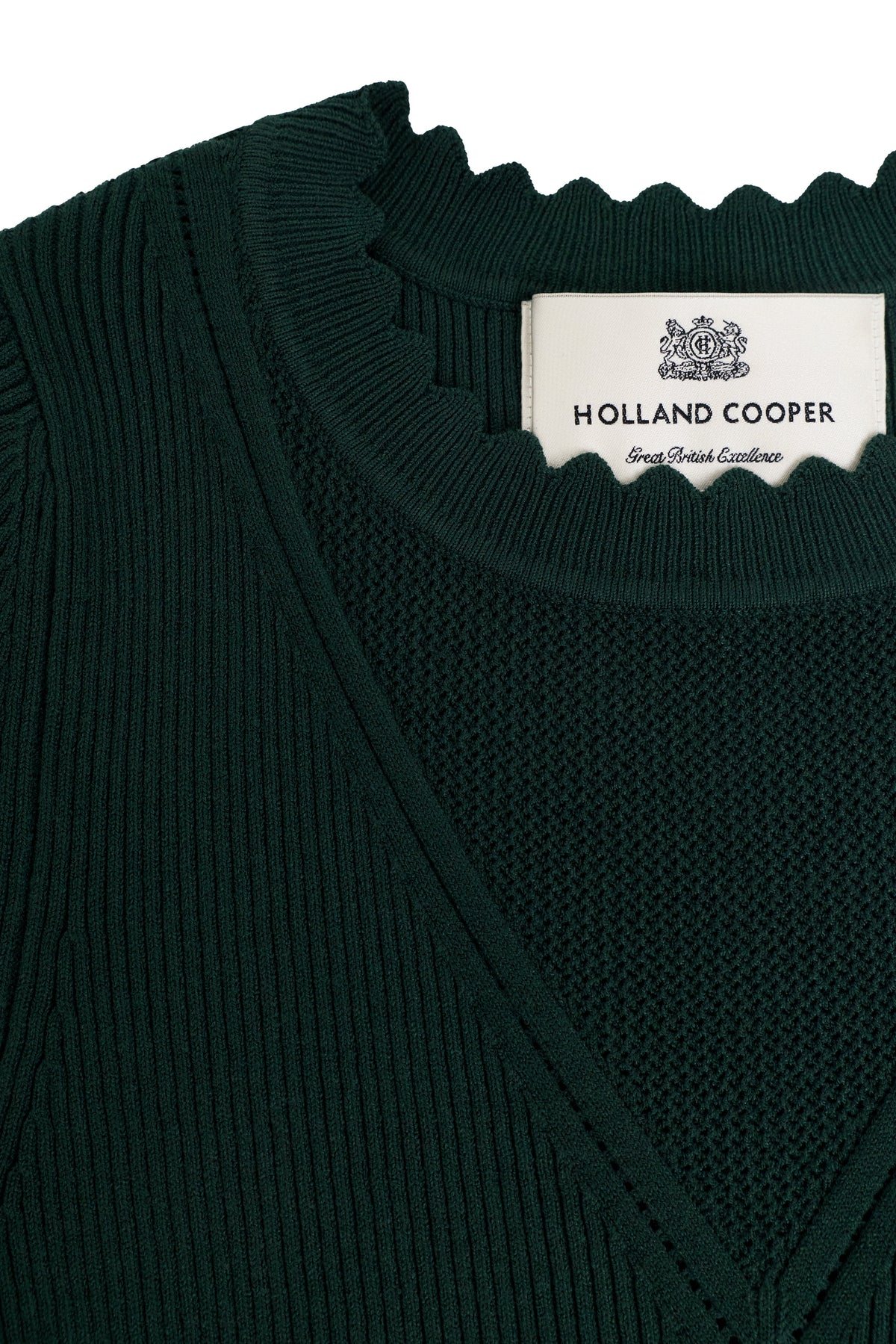 Spencer Knitted Fit & Flare Dress (Emerald)