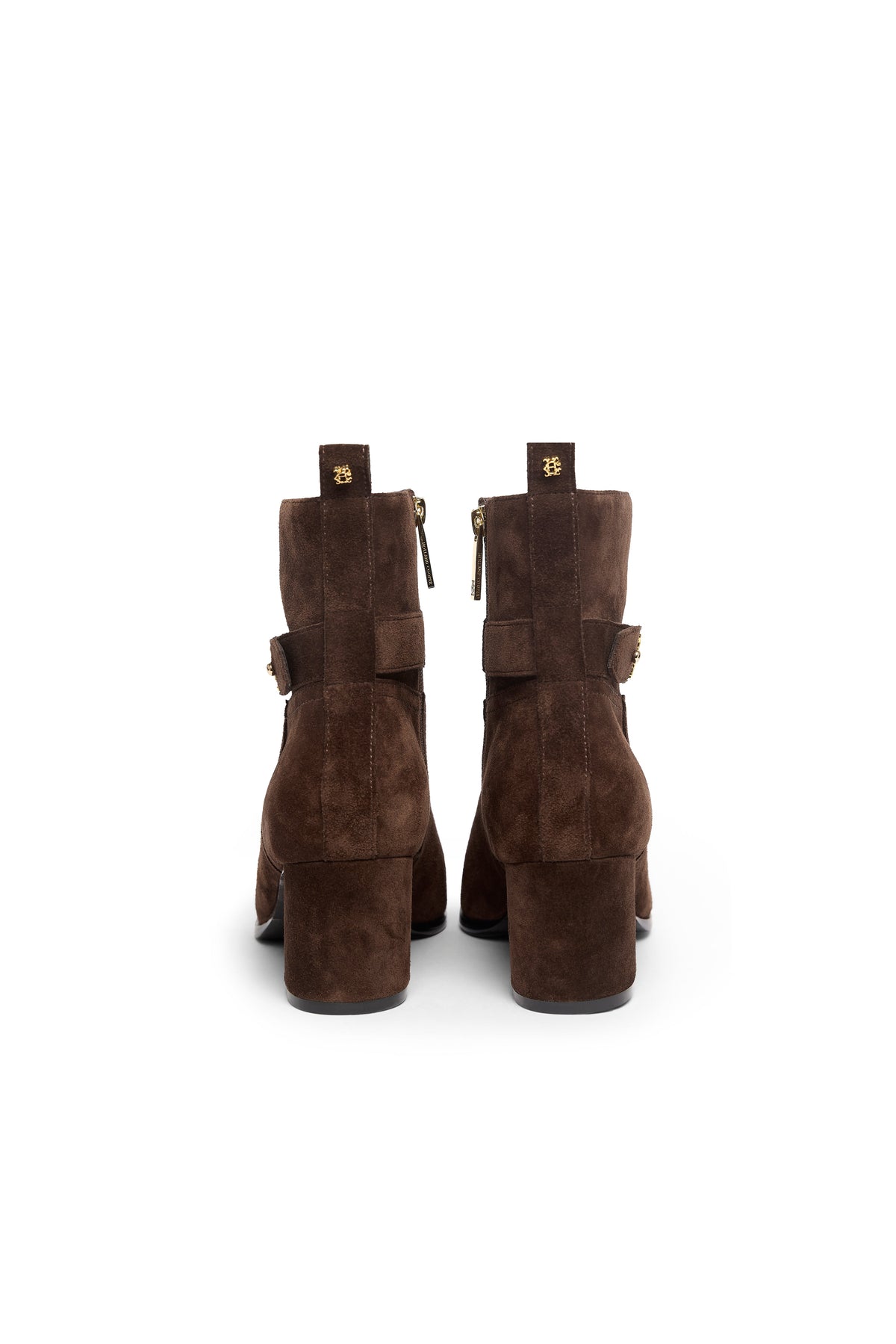 Marlborough Mid Heel Ankle Boot (Chocolate Suede)