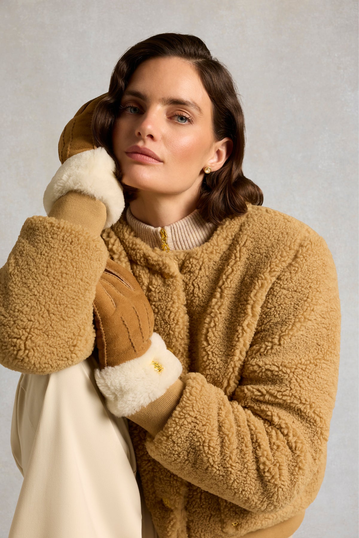 Shearling Glove (Tan)