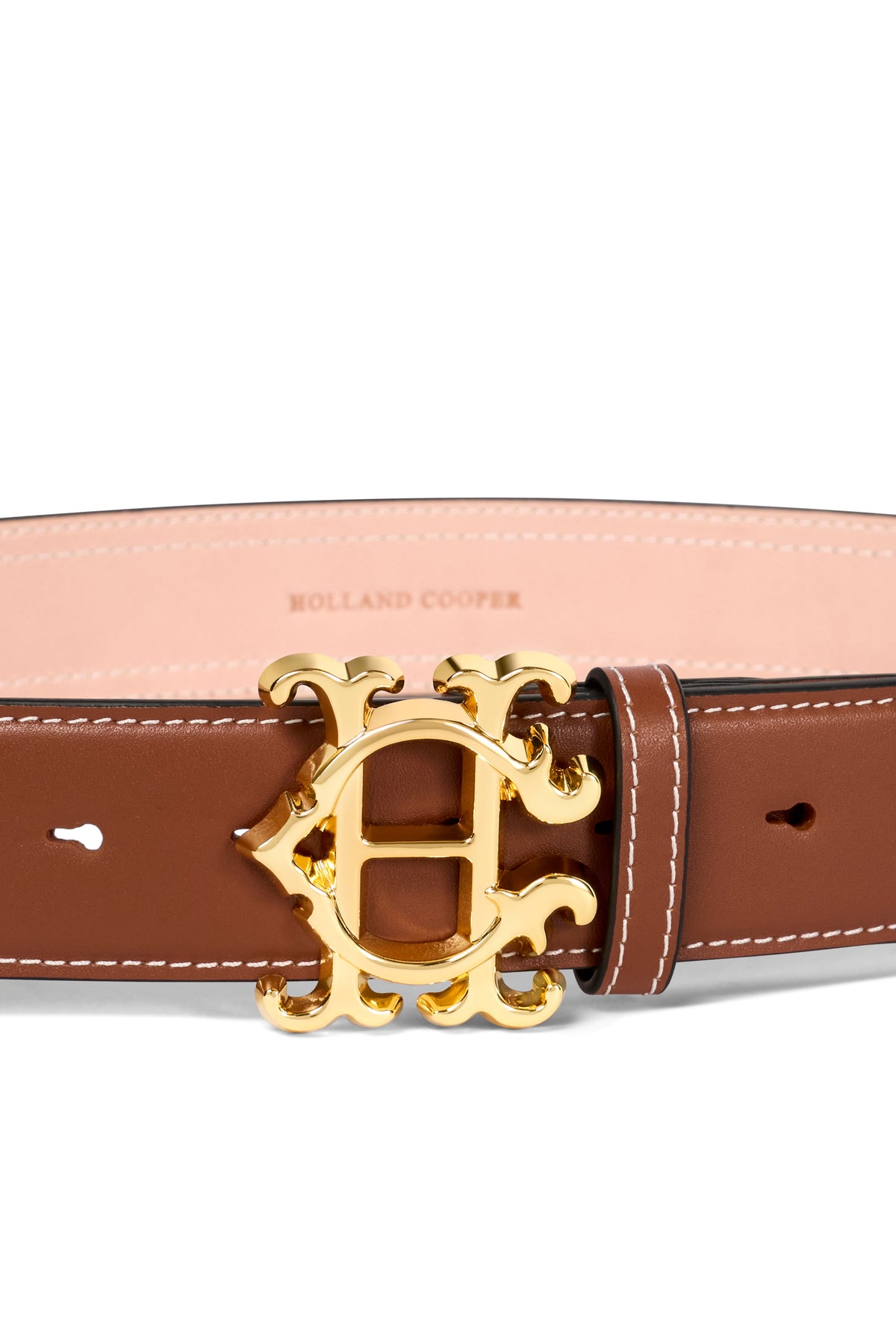 Heraldic Window Belt (Tan Monogram)