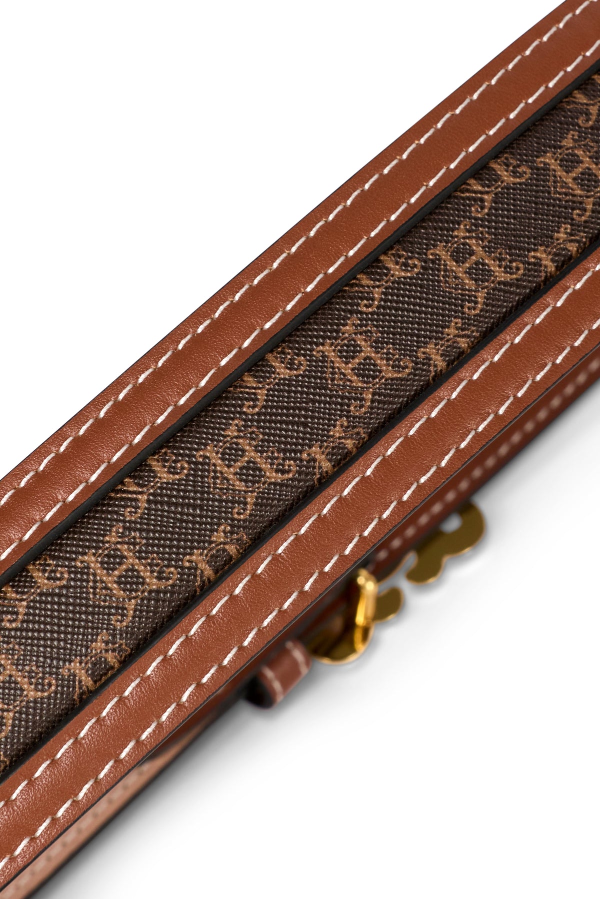Heraldic Window Belt (Tan Monogram)