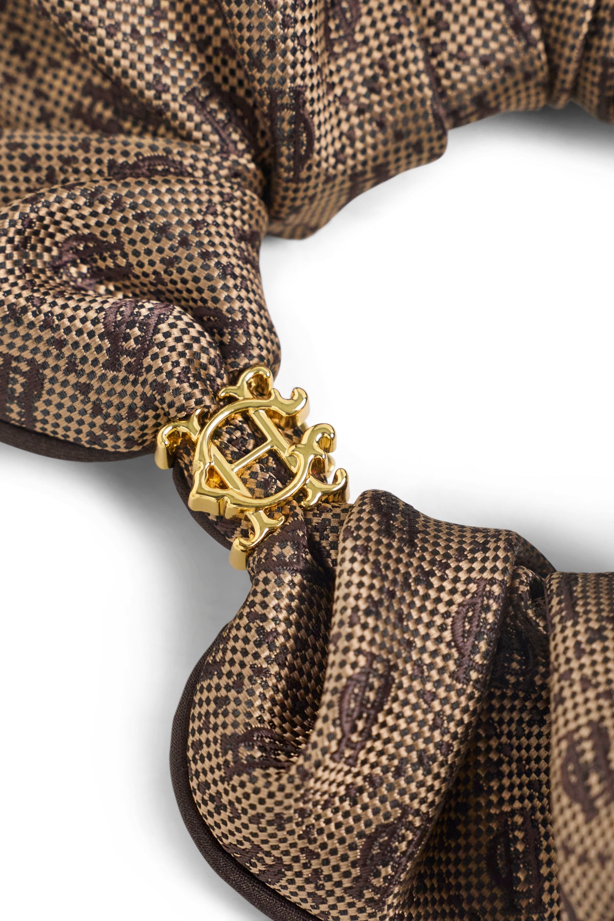 Monogram Scrunchie (Tan Monogram)