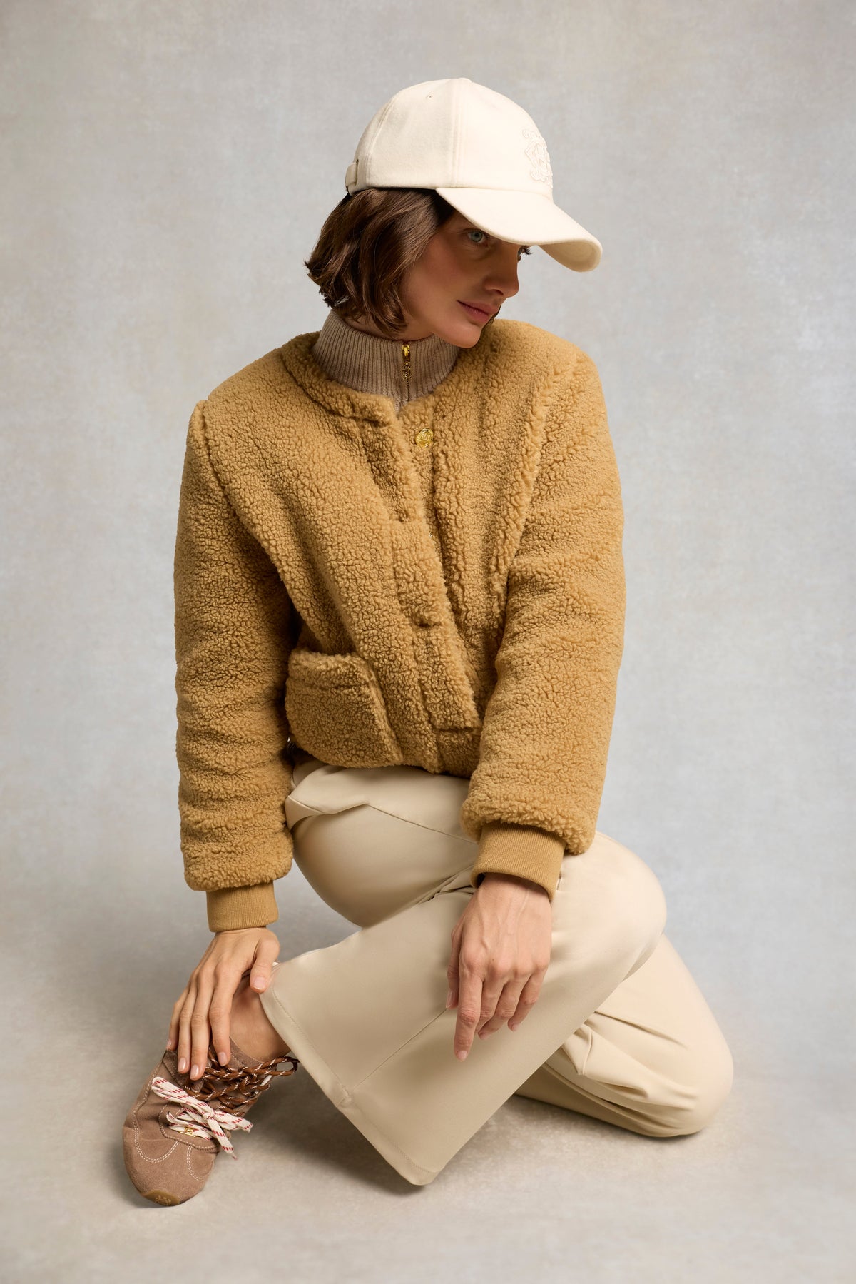 Wool Heraldic Cap (Cream)