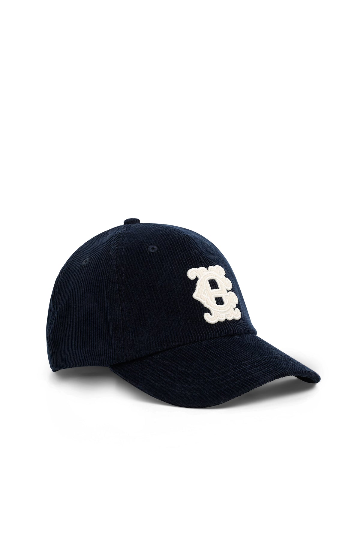 Corduroy Heraldic Cap (Navy Ecru)