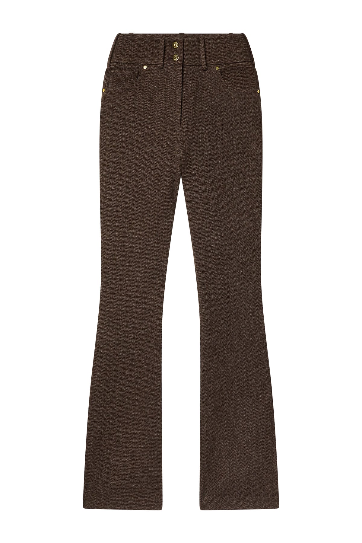 Contour Heritage Flare Trouser (Walnut Herringbone)