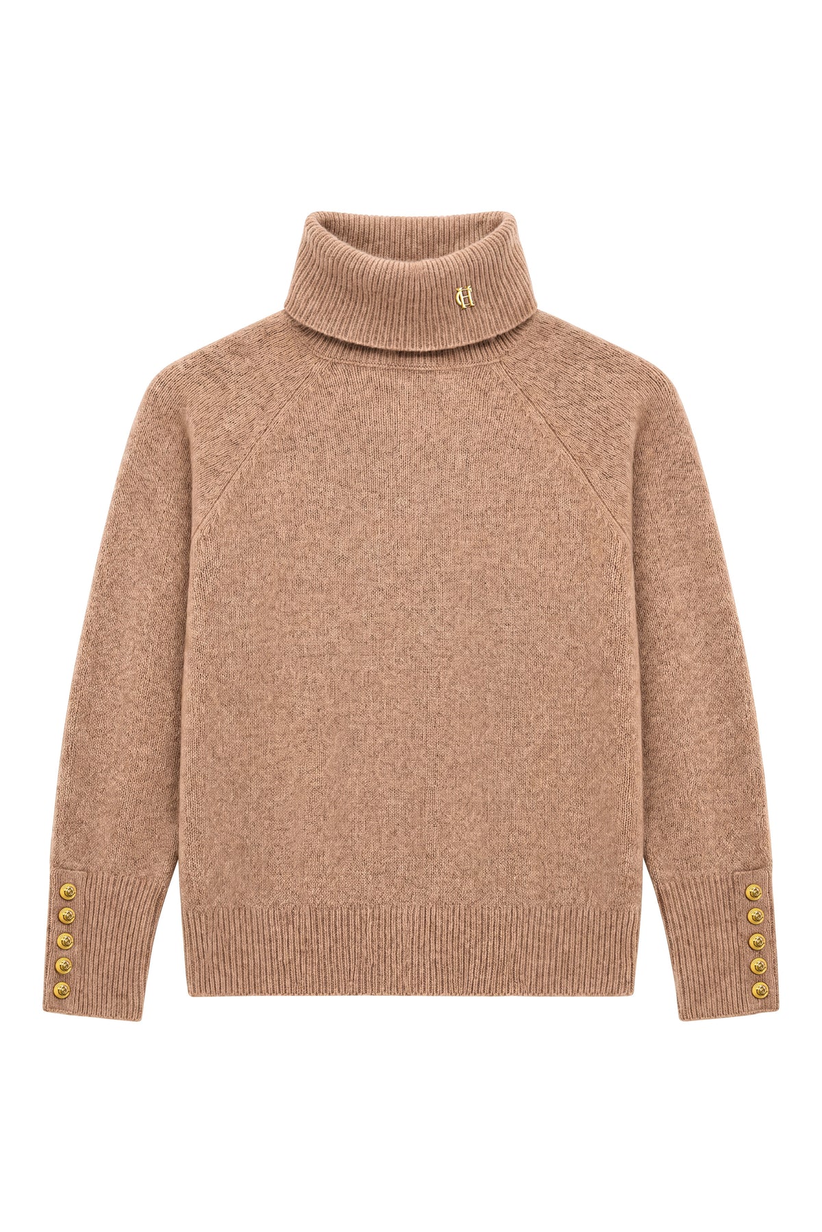 Tori Roll Neck Knit (Taupe)