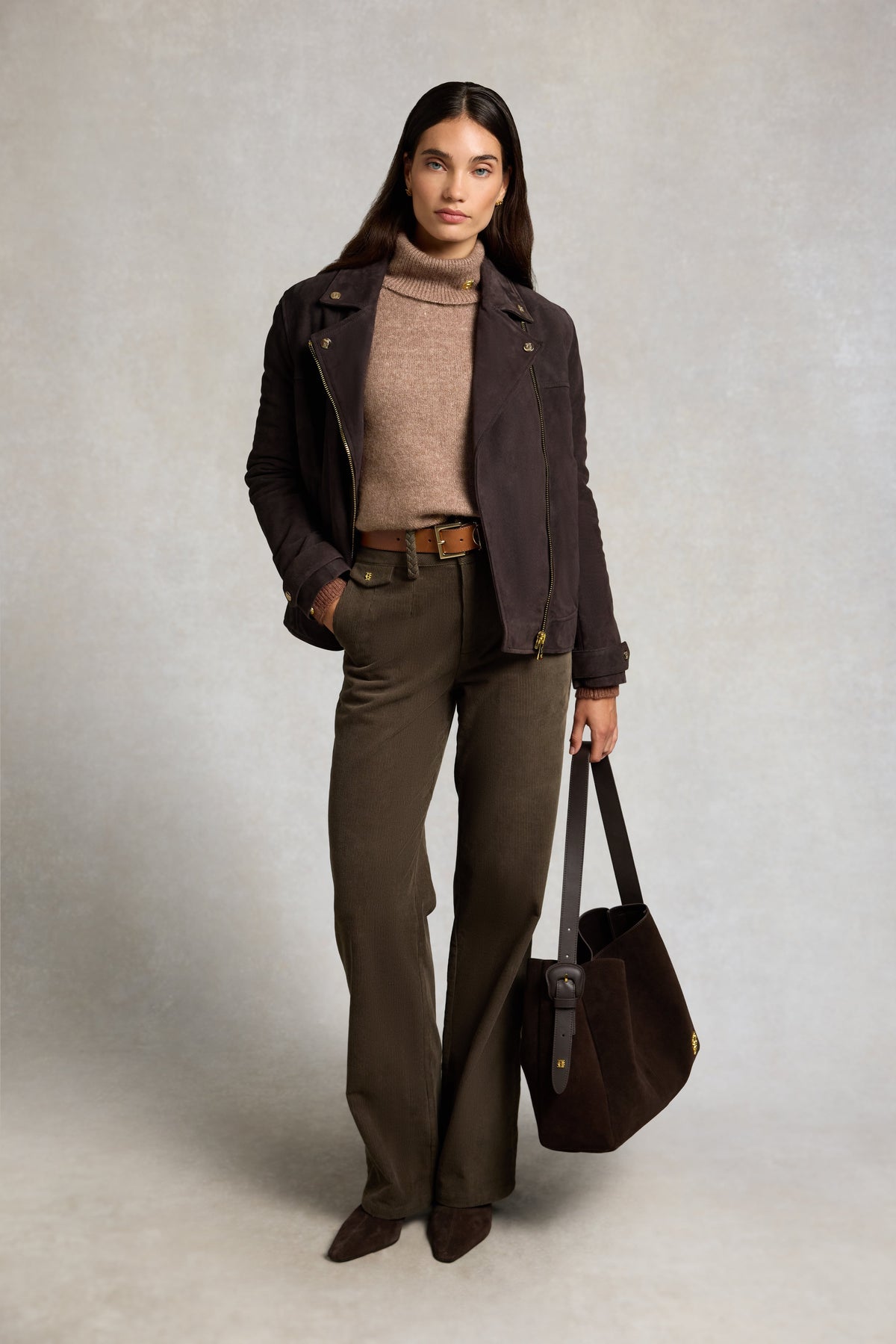Tori Roll Neck Knit (Taupe)
